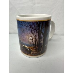 Terry Redlin Moonlight Retreat Ceramic Mug 1988 Wildlife Art Collection